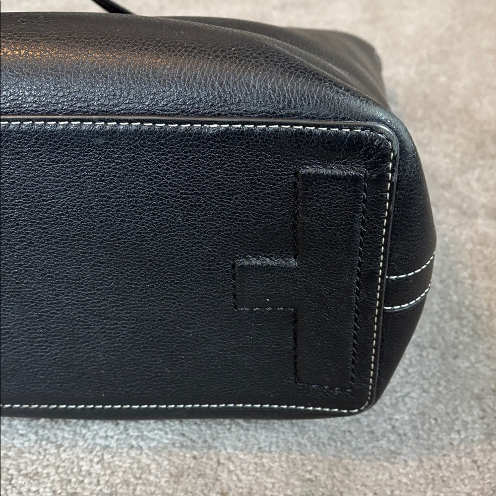 Tory Burch Black Leather Tote - Picture 8 of 10